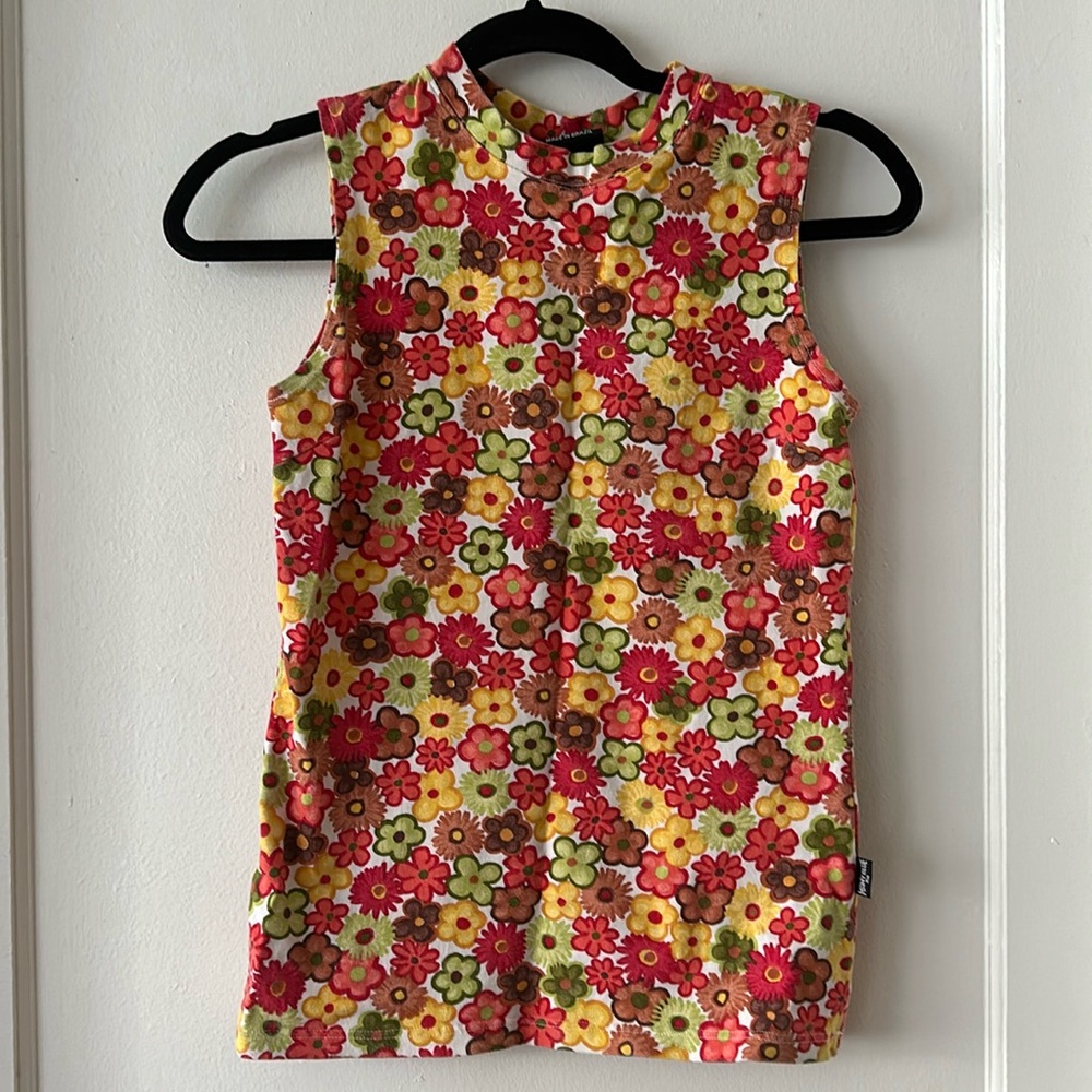 Vintage 70s floral tank Size S